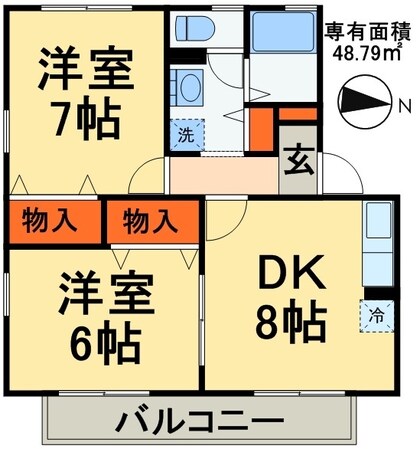 サニーハウスDの物件間取画像